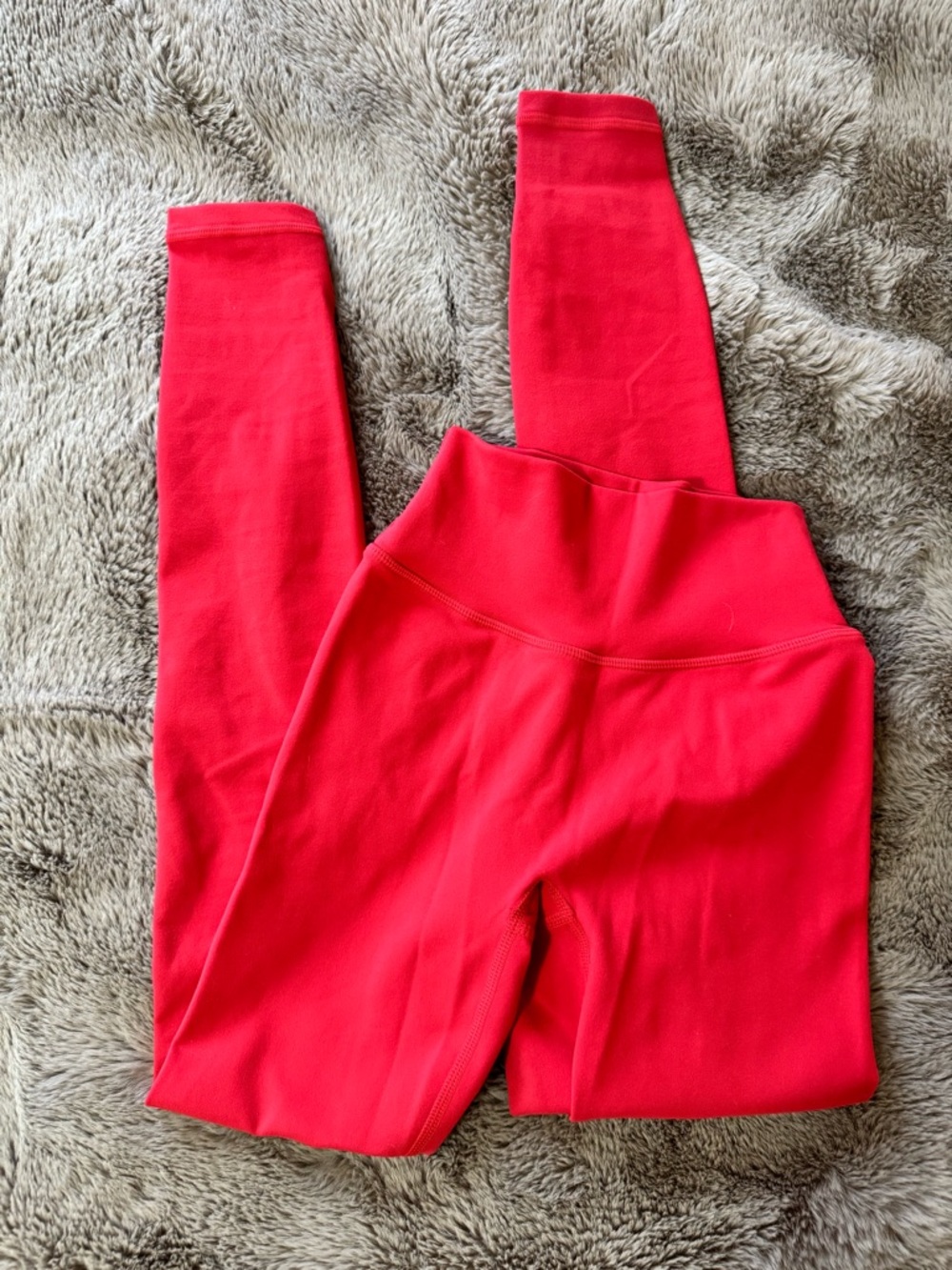 P'tula Bright Red High-Waist Stretch Leggings